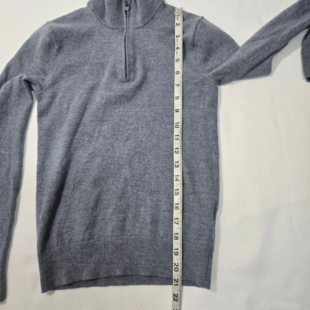 Banana Republic Mens XS Blue Merino Wool Half Zip Sweater Baruffa Yarn Pullover